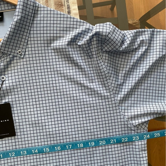 Dunning Golf Blue Windsurfer Windowpane Plaid Chadwick Ventilated Polo Shirt XL - Picture 12 of 14